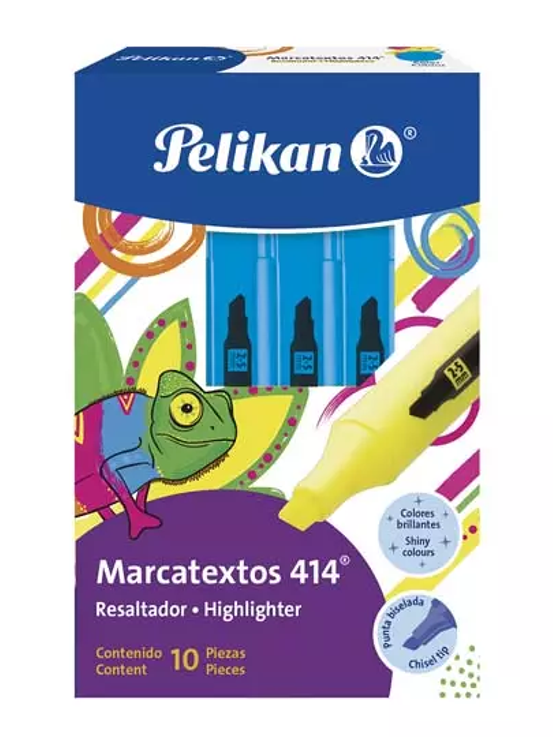 Resaltador de texto Pelikan 414 azul caj 1