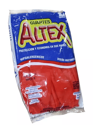 Guantes de hule Altex color rojo, N. 9