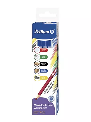 Marcador de cera Pelikan azul caja con 1