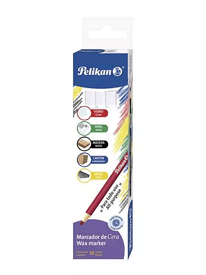 Marcador de cera Pelikan blanco caja con