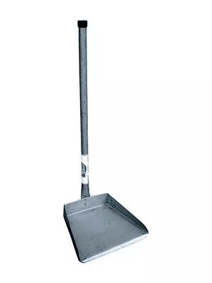 Recogedor de lamina, mango largo