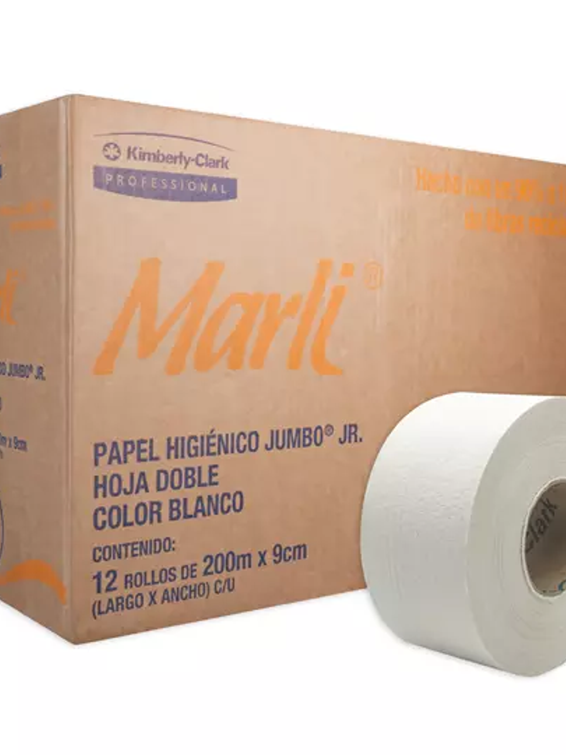 Papel higiénico blanco Marli, caja c/12 1