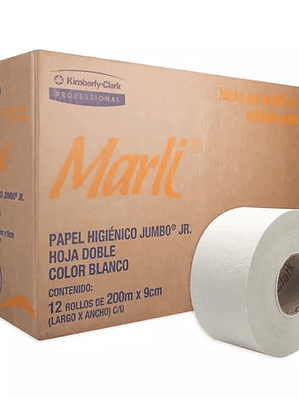 Papel higiénico blanco Marli, caja c/12
