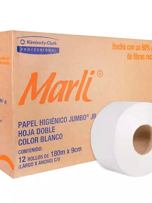 Papel Higiénico blanco Marli, caja c/12b