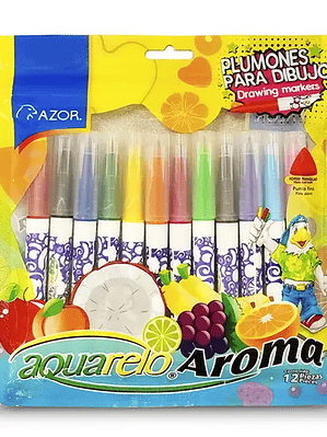 Marcador lavable Aquarelo Aroma colores