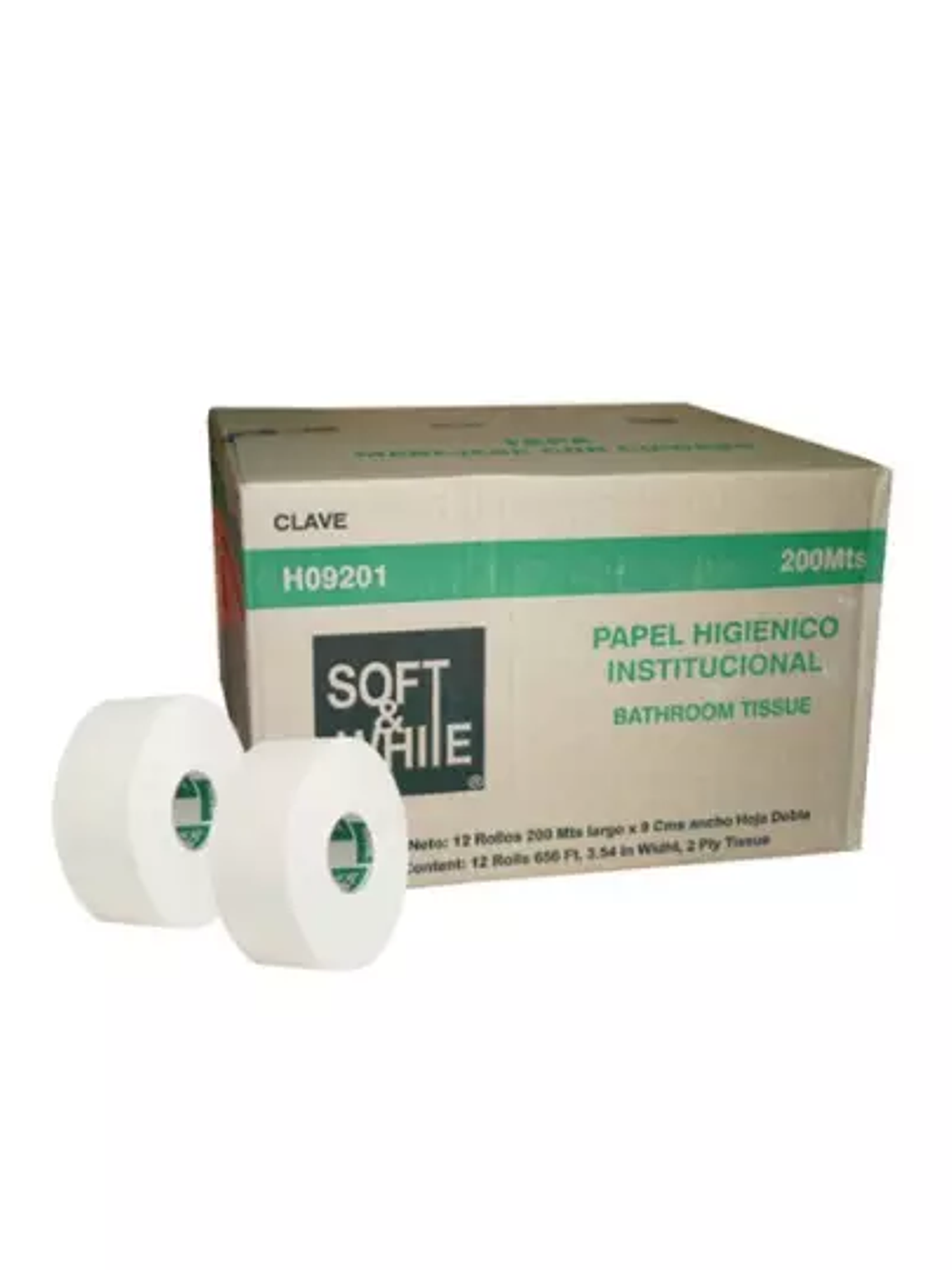 Papel Higiénico blanco soft & white,caja 1