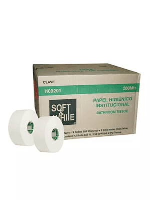 Papel Higiénico blanco soft & white,caja