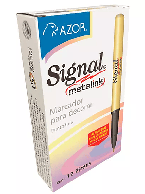 Marcador permanente fino Signal Metalink