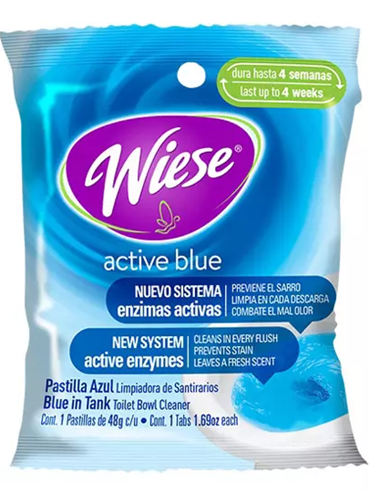 Pastilla azul Wiese para inodoro 12 pzas 1