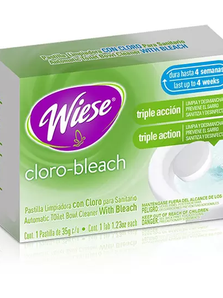 Pastilla de cloro Wiese 12 pzas c/35 gr. 1
