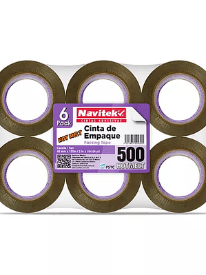 Cinta de empaque uso 500 Navitek canela