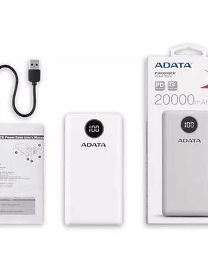 Cargador Portátil Adata P20000Qcd, 20.00