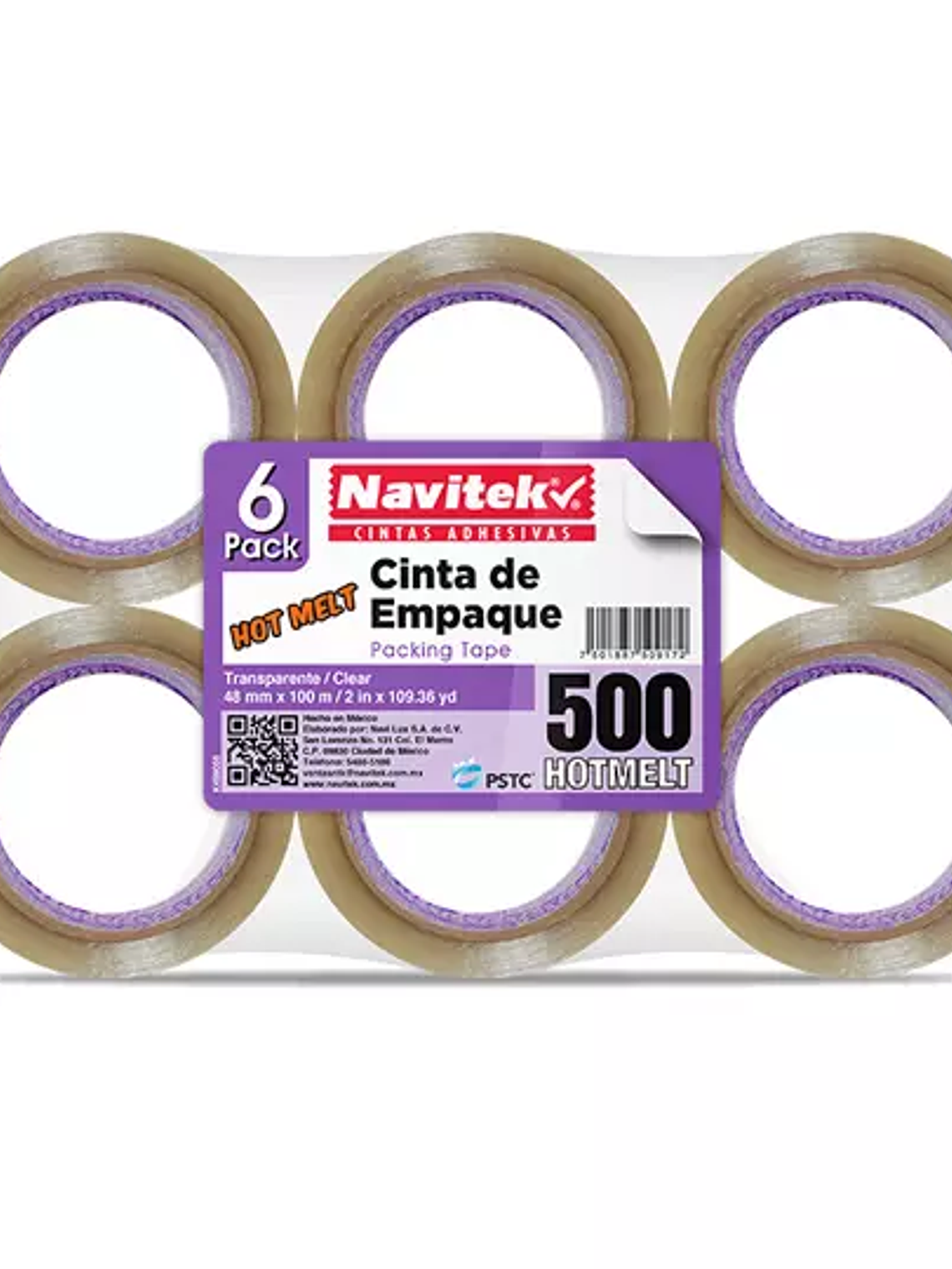 Cinta de empaque uso 500 Navitek transpa 1