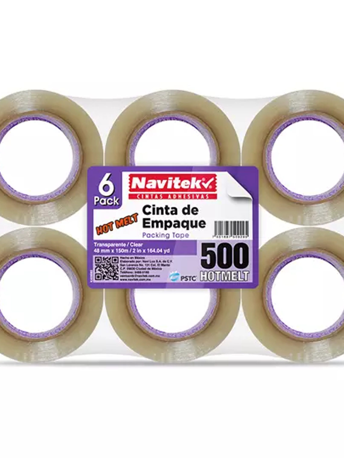 Cinta de empaque uso 500 Navitek transpa 1