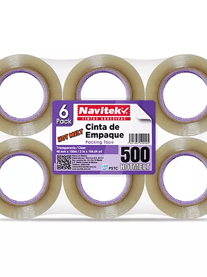 Cinta de empaque uso 500 Navitek transpa
