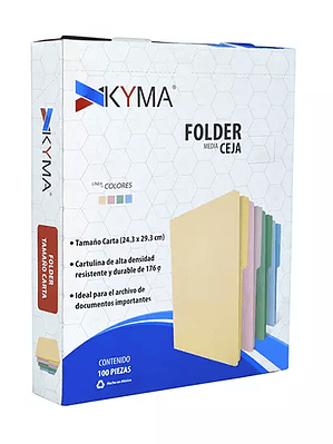 Folder KYMA Tamaño Carta Color Crema Caj