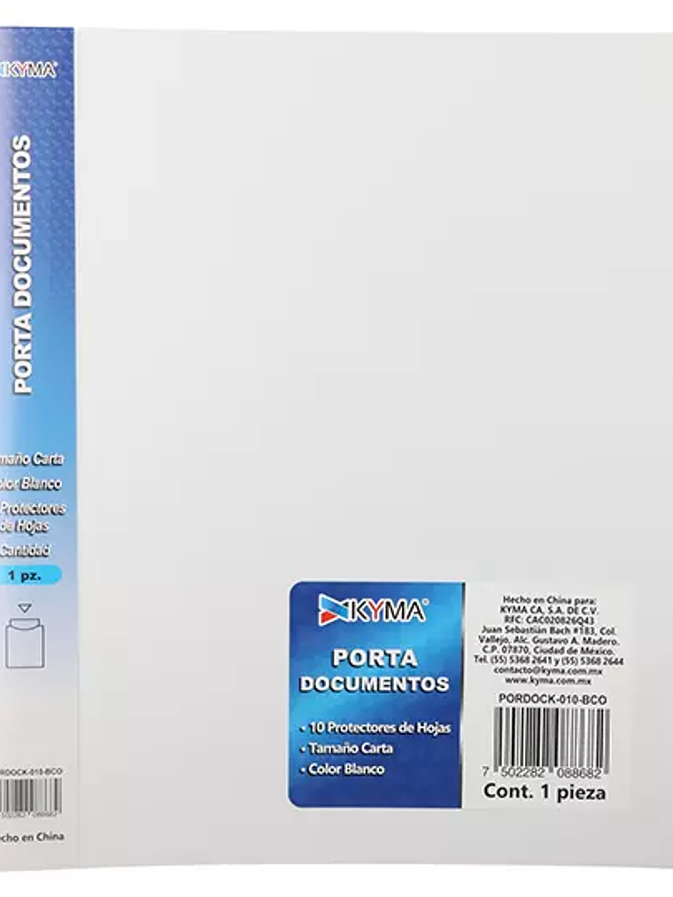 Portadocumentos KYMA Blanco con 10 Hojas 1