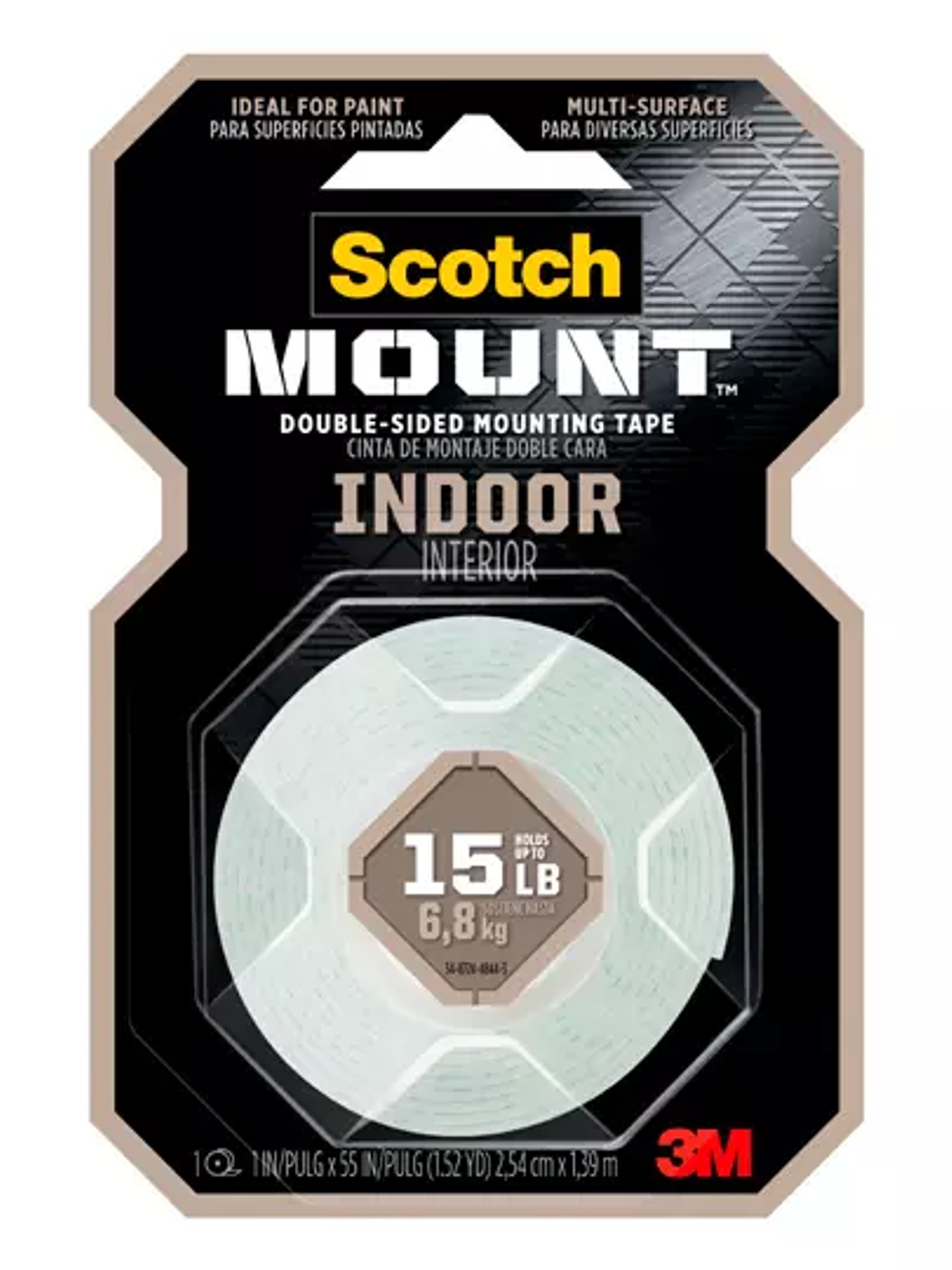 Cinta montaje Mod 214h 3M interior 25.4m 1