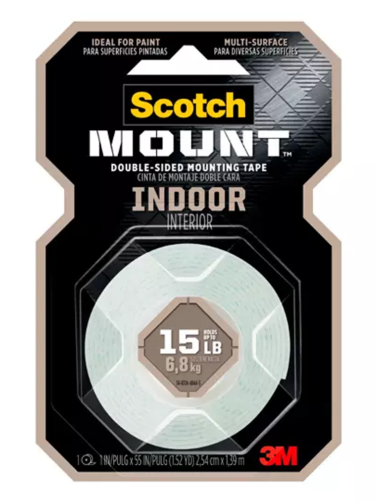 Cinta montaje Mod 214h 3M interior 25.4m 1