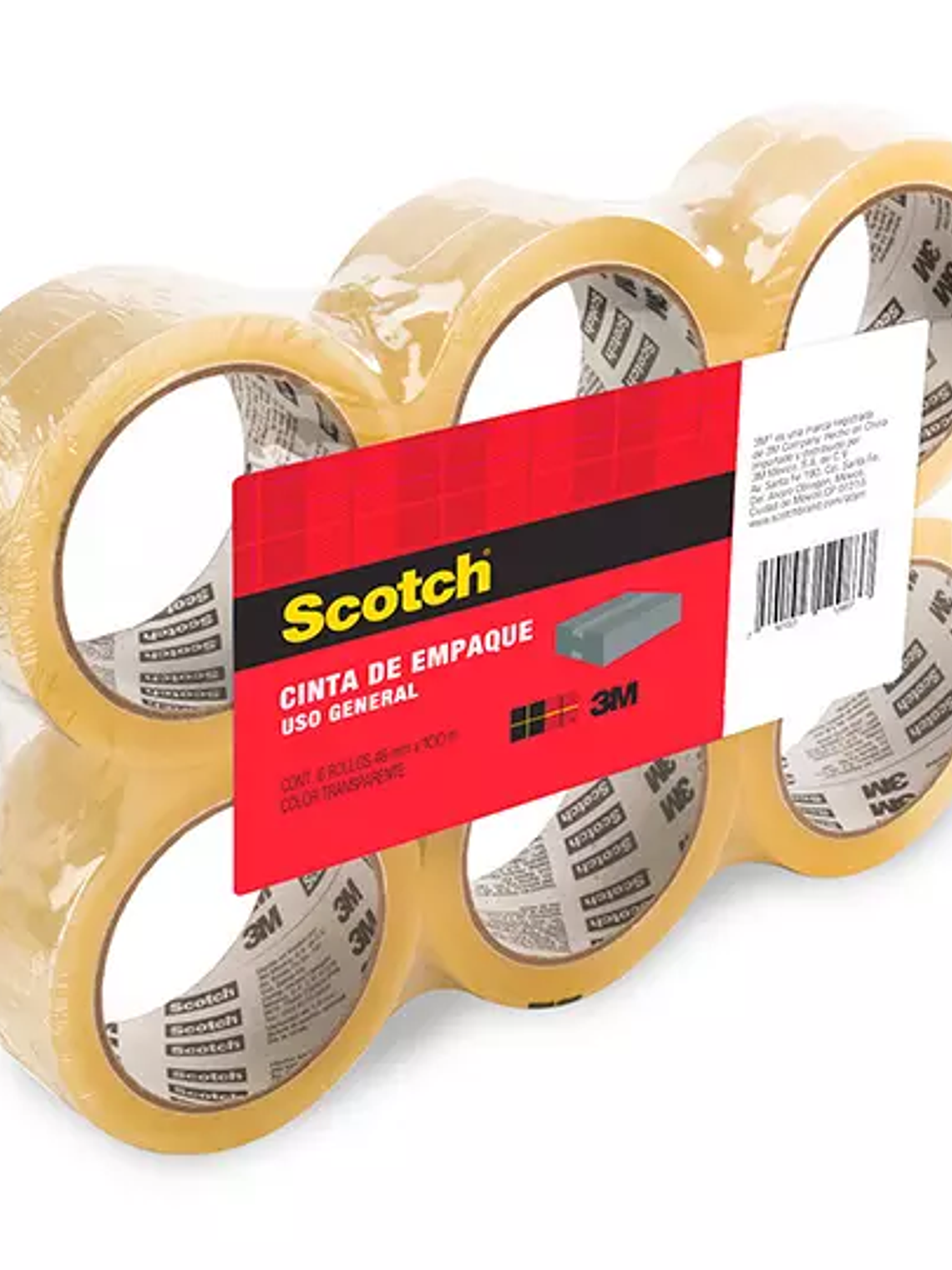 Ccinta empaque Mod. 301t transparente 3M 1