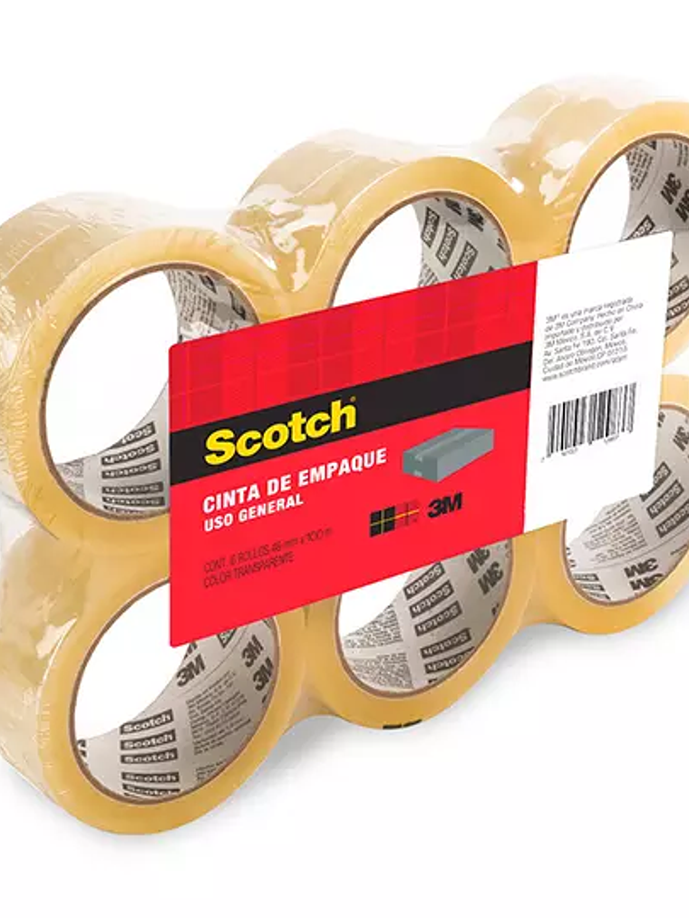 Ccinta empaque Mod. 301t transparente 3M 1