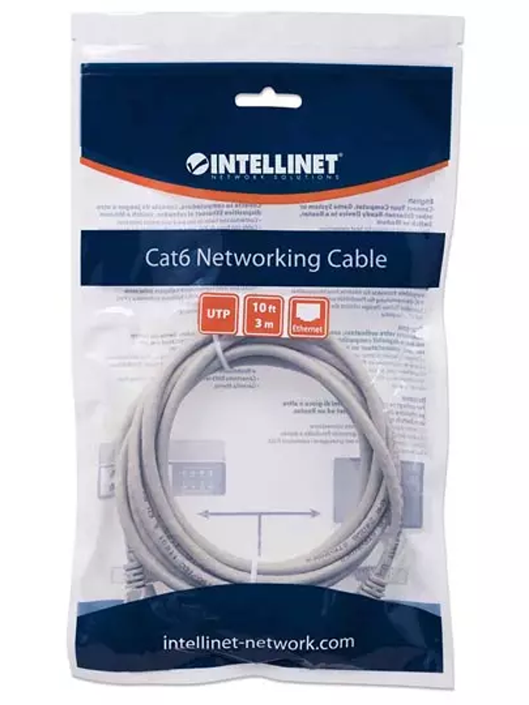 Cable patch Intellinet 3 m (10 ft) CAT 6 1
