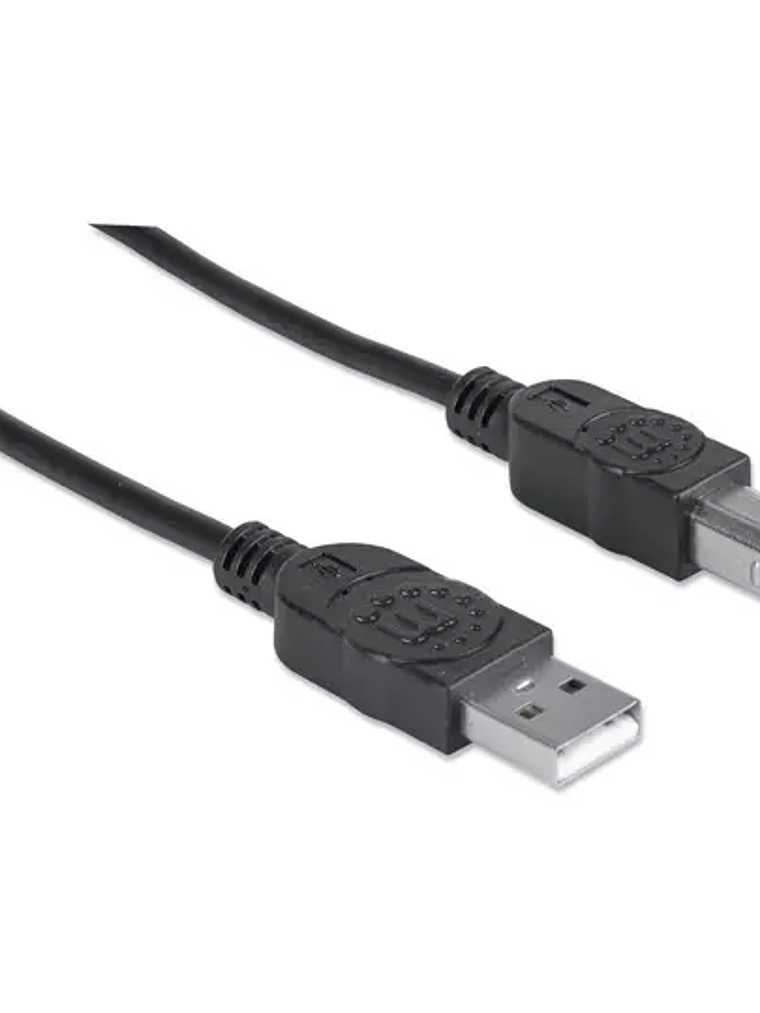 Cable USB v2.0 a-b  5.0 m, Negro Manhatt 1