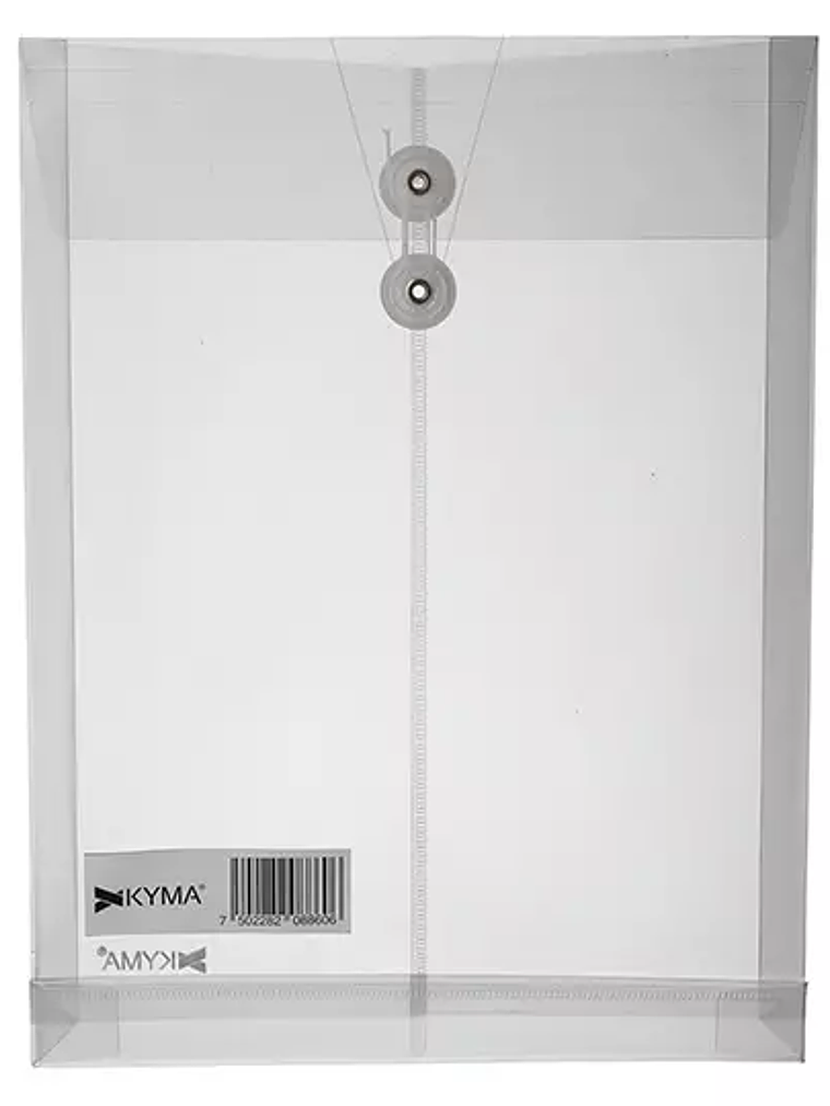 Sobre Plastico KYMA Blanco Vertical con 1