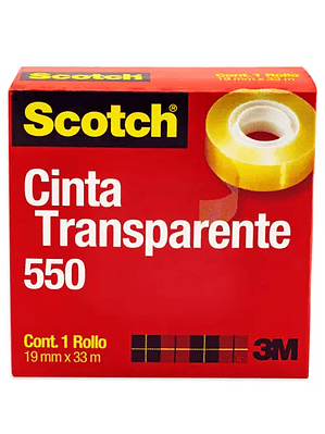 Cinta Scotch transparente 550 3M 19x33 c