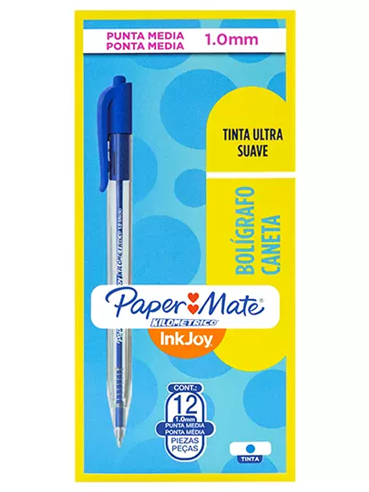 Boligrafo RT kilometrico azul punto medi 1