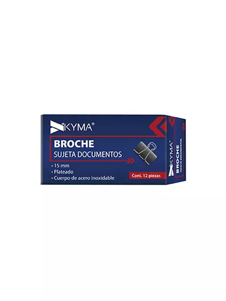 Sujeta documentos kyma binder 15mm c/12 1