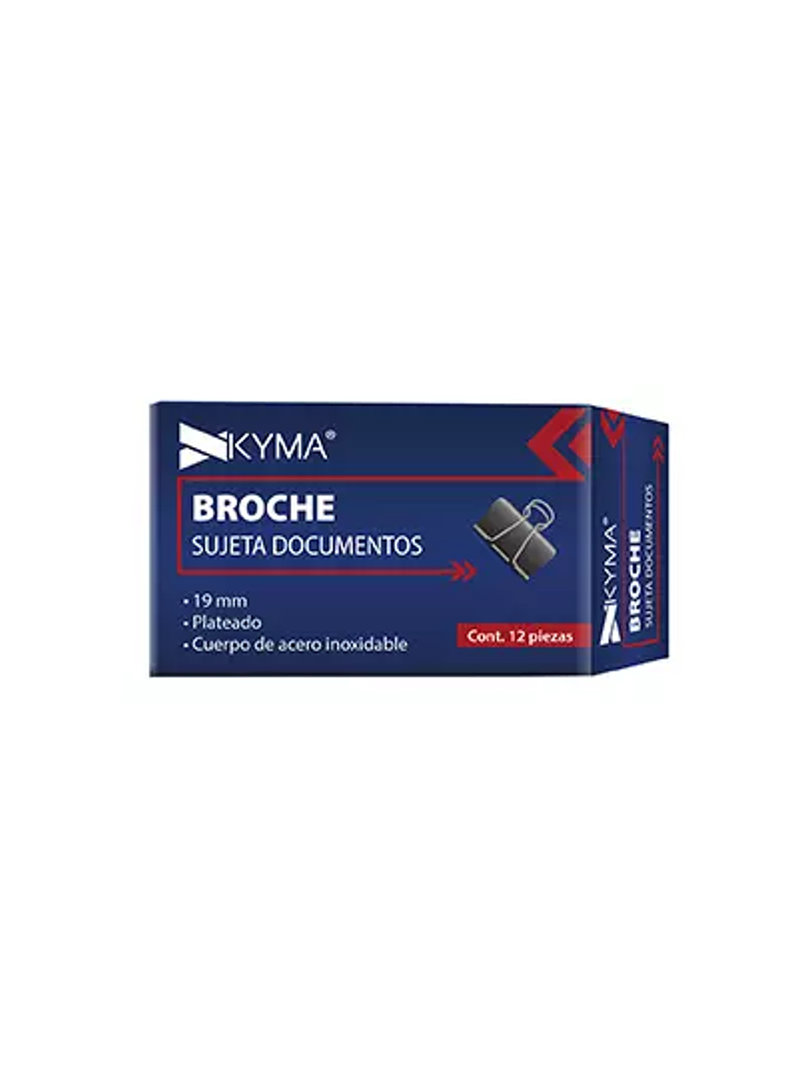 Sujeta documentos kyma binder 19mm c/12 1
