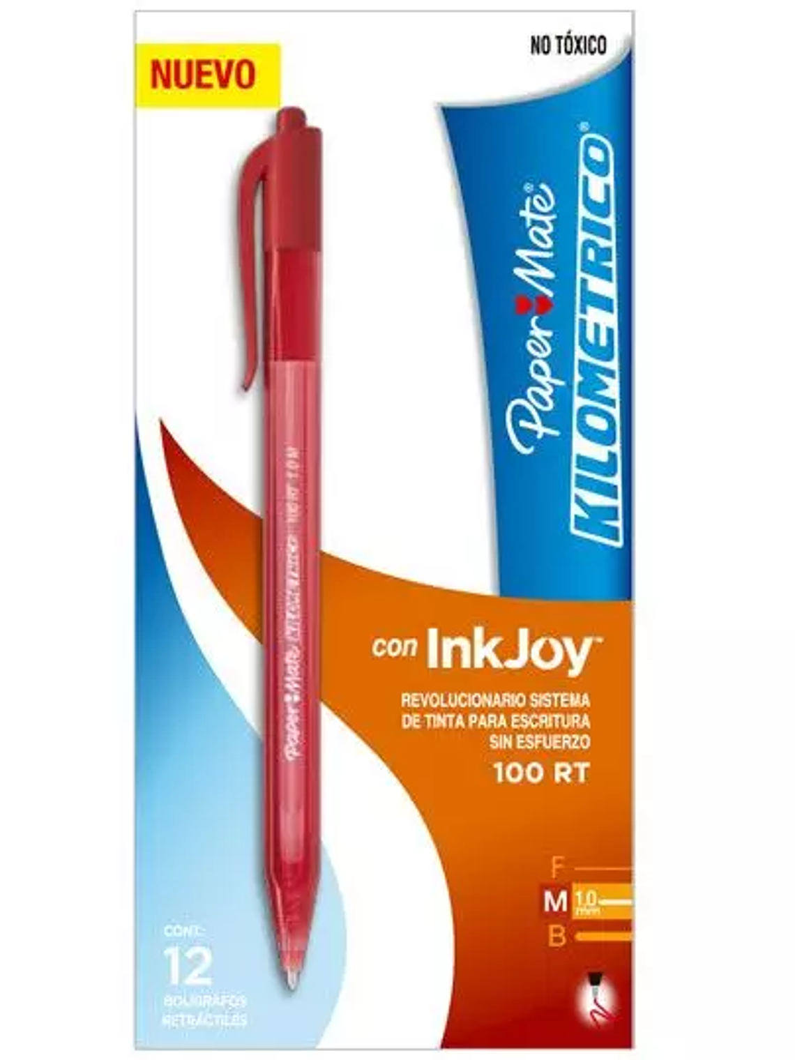 Boligrafo RT kilometrico rojo punto medi 1