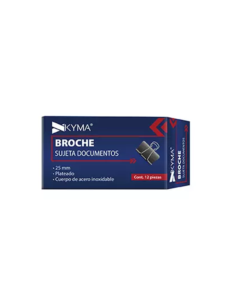 Sujeta documentos kyma binder 25mm c/12 1