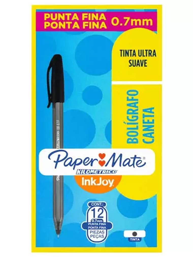 Bolígrafo ST kilométrico negro punto fin 1