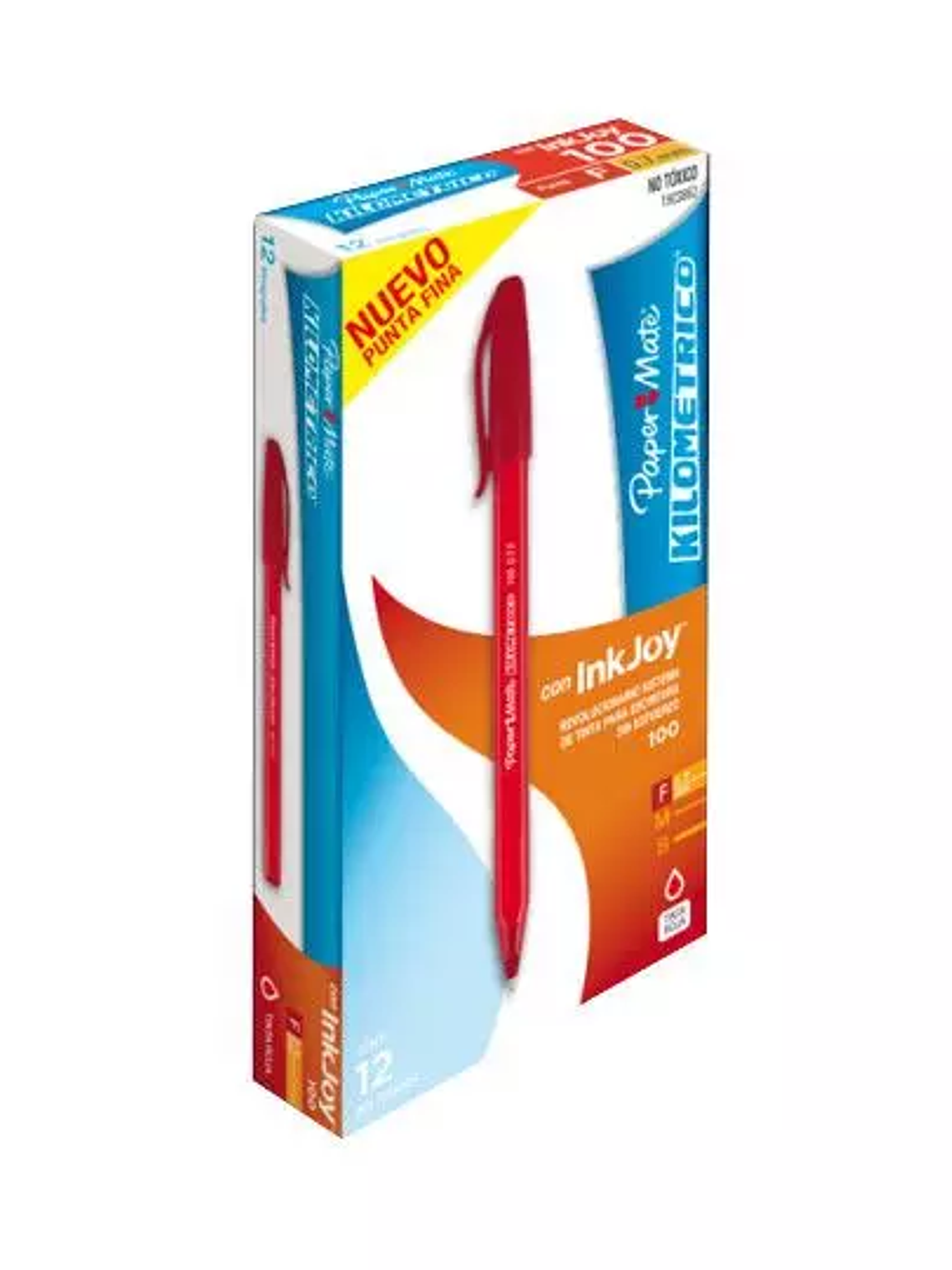 Boligrafo ST kilometrico rojo punto fino 1