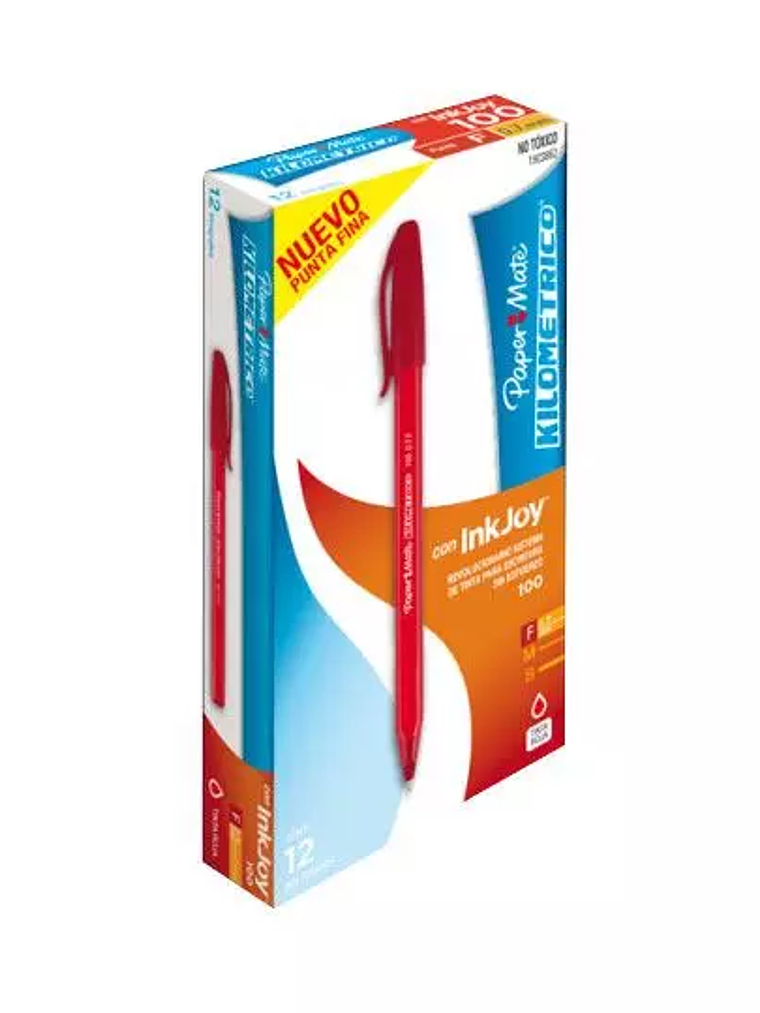 Boligrafo ST kilometrico rojo punto fino 1