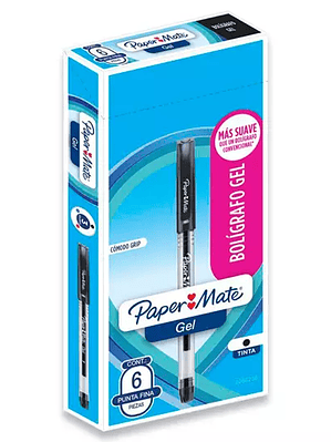Boligrafo económico gel Paper Mate negro