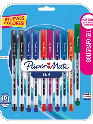 Boligrafo paper Mate gel económico paque
