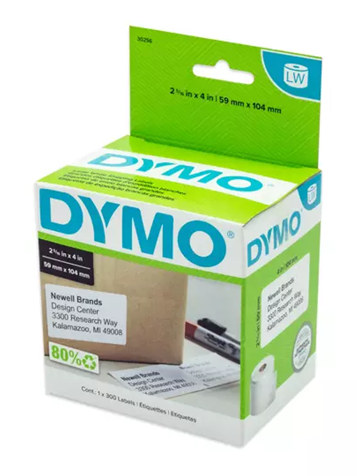 Etiqueta de papel DYMO lw450 rollo con 3 1