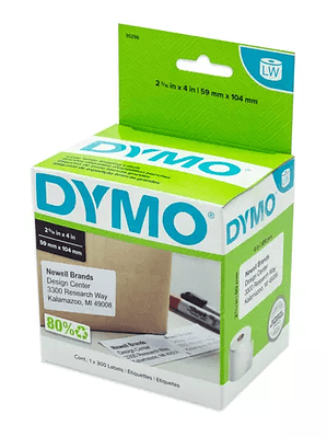 Etiqueta de papel DYMO lw450 rollo con 3