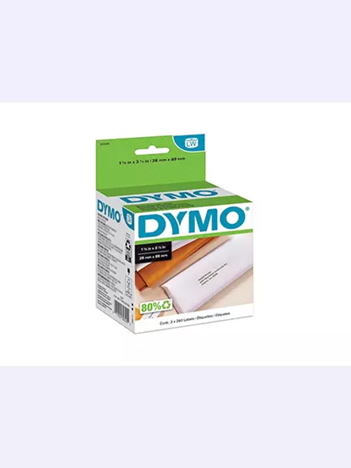 Etiqueta Dymo Label Writer negro sobre b 1