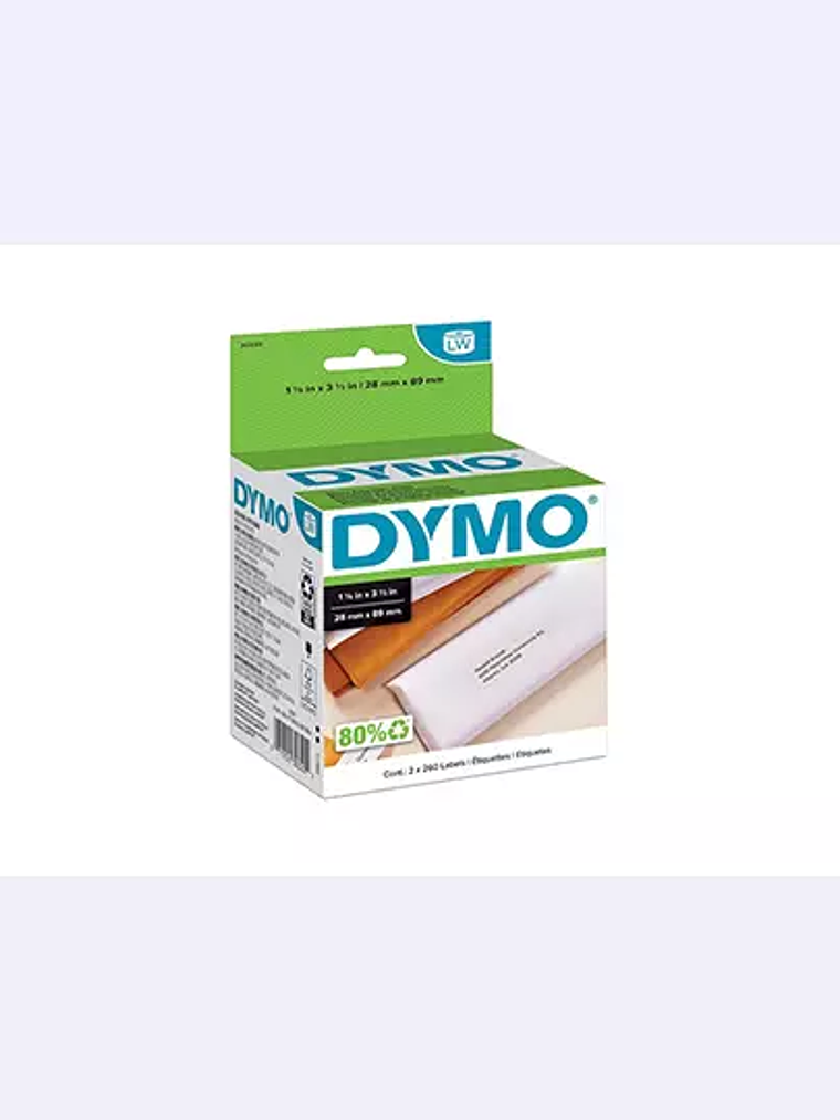 Etiqueta Dymo Label Writer negro sobre b 1