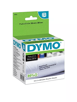 Etiqueta Dymo Label Writer negro sobre b