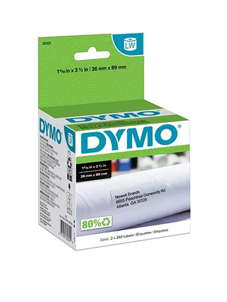 Etiqueta Dymo Label Writer negro sobre b 1