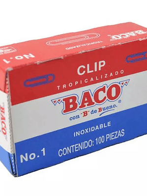 Clip Baco tropicalizado no.1,  1 caja co