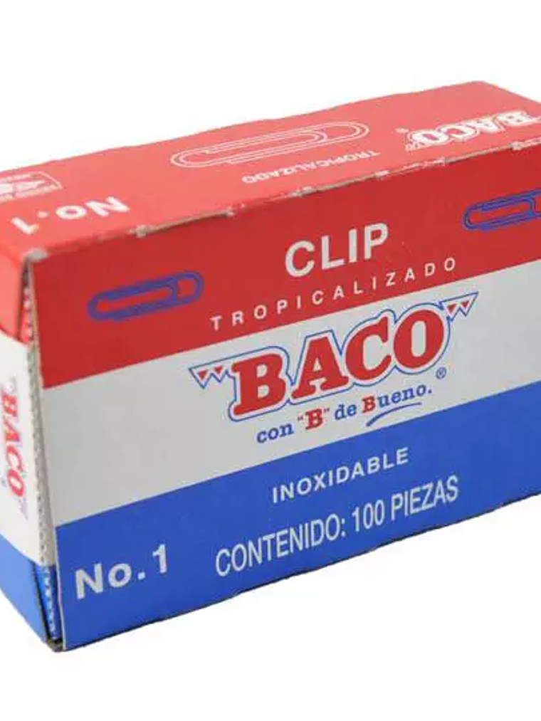 Clip Baco tropicalizado no.1,  1 caja co 1