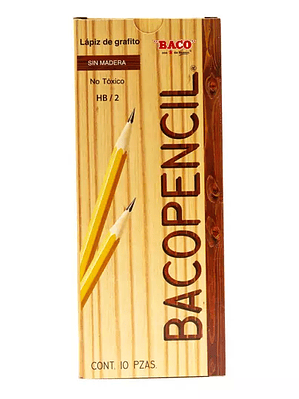 Lápiz Bacopencil hb no.2, caja con 10 lá