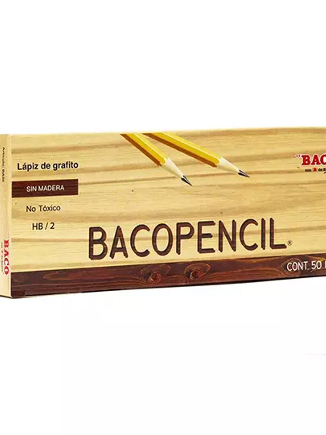 Lápiz Bacopencil hb no.2, coletivo 50 pi 1