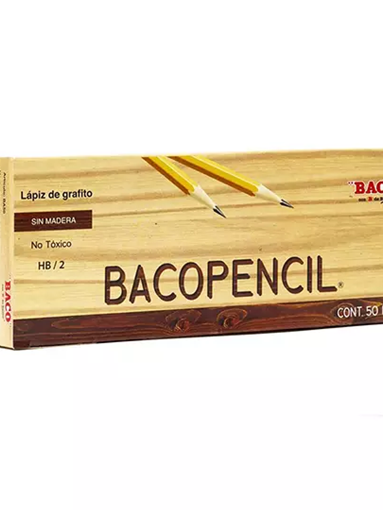 Lápiz Bacopencil hb no.2, coletivo 50 pi 1